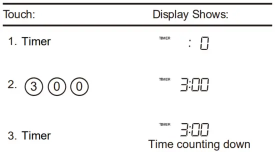 Setting Kitchen Timer