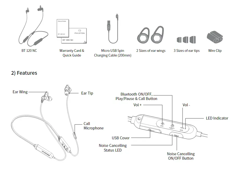 Phiaton-BT-120-NC-Sports-Wireless-Qualcomm-Neckband-Bluetooth-Earbuds-fig-2