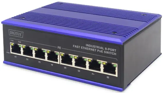 DIGITUS DN-650107 Industrial Fast Ethernet PoE+ Switch Product