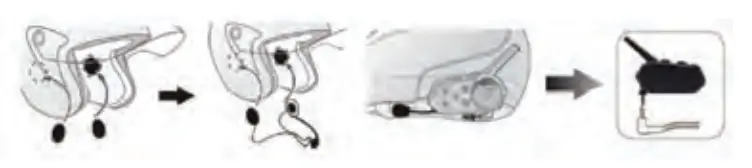 EuroFone S6 1200M Multi Intercom Helmet Bluetooth Headset - fig 3