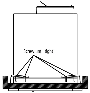 caple BU525BK Built Under Cooker Hood - . Secure the screws