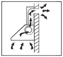 caple BU525BK Built Under Cooker Hood - outside