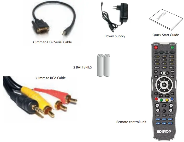 EDISION OS mini DVB User Guide contents are enclosed