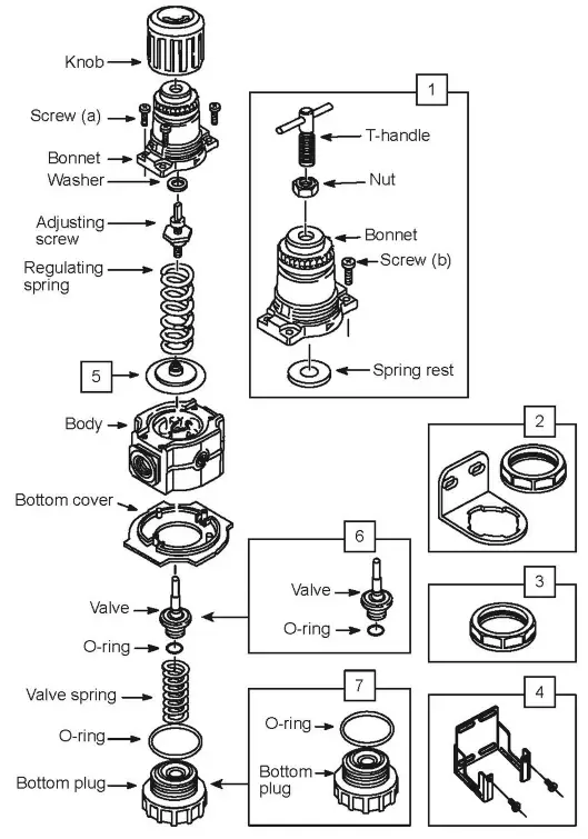 Clarke CAT189 Airline Regulator - COMPONENT PARTS
