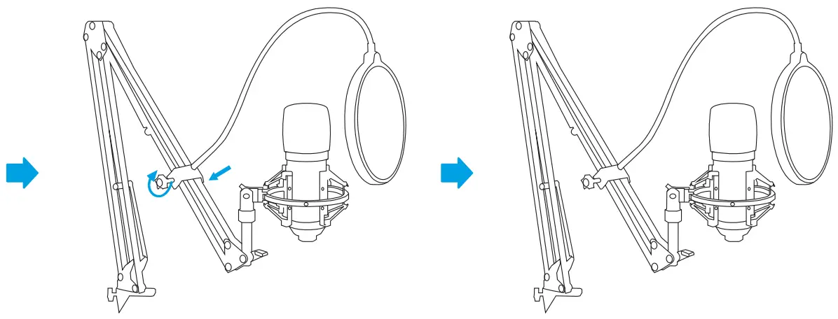 August REC100B Condenser Microphone User Guide Installation instruction