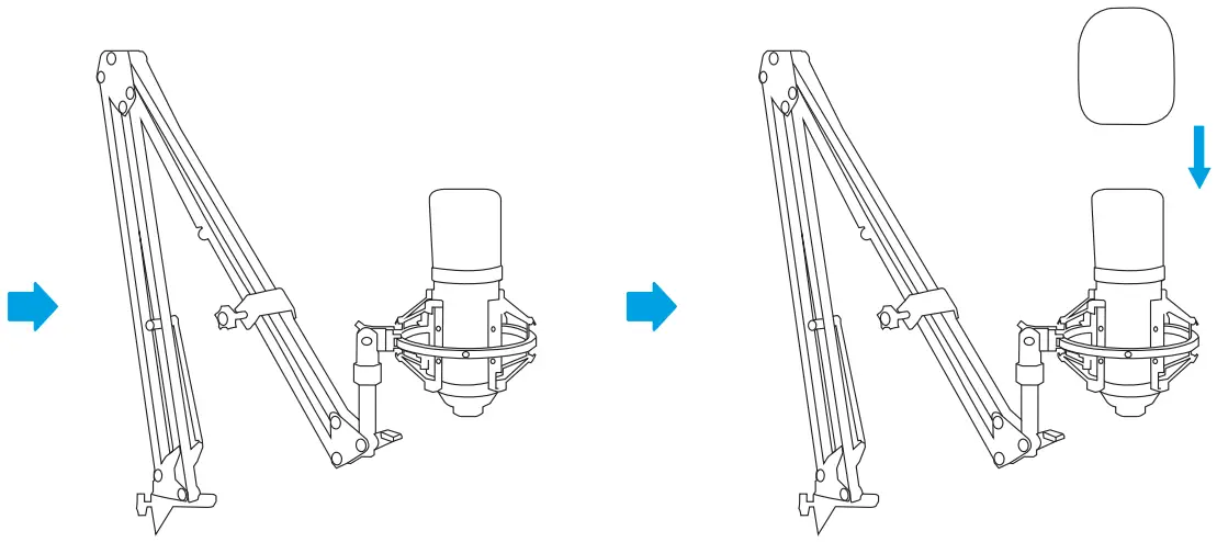 August REC100B Condenser Microphone User Guide Installation instruction
