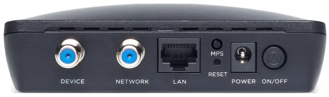 motorola MM1025 MoCA 2 5 Adapter with Ethernet over Coax -Back panel