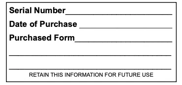 Serial Number Information