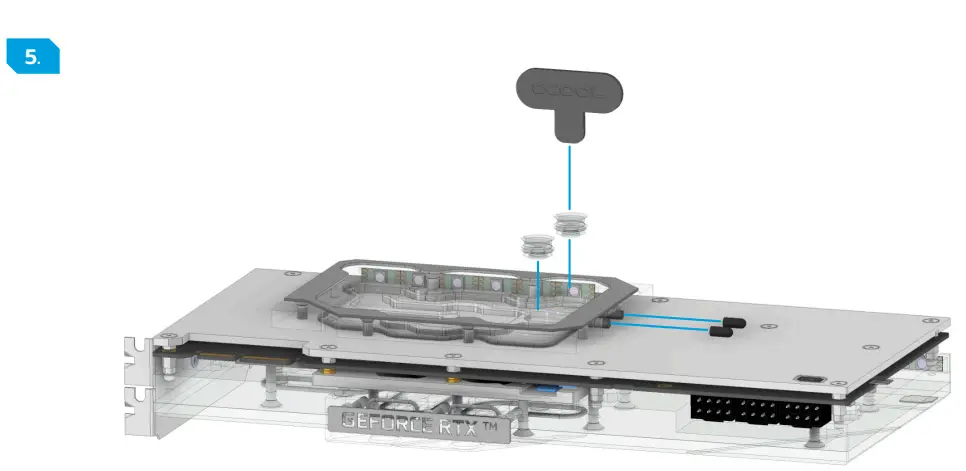 ALPHACOOL ACTIVE BACKPLATE 3090 FTW Eisblock Aurora GPX-N Acrylic Active Backplate fig 6