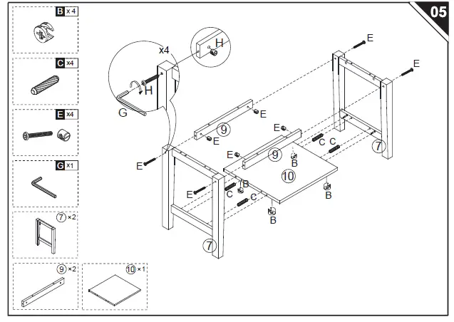 HOMCOM-19-Inch-Black-Wood-End-Table-12