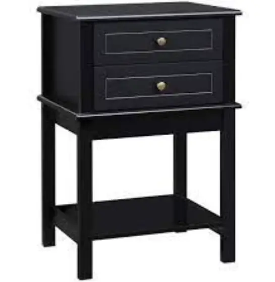 HOMCOM-19-Inch-Black-Wood-End-Table-PRODUCT-IMAGE