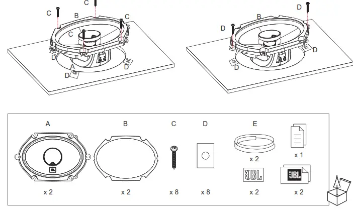 JBL B08ZSZ5KDV Stadium 862F Car Audio Speakers - 3