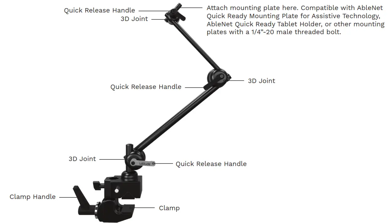 AbleNet 70000196 Latitude 360 Mounting Arm - fig1