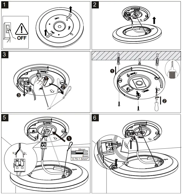 nordlux LBGM85OL Oja 42 LED Ceiling Light-FIG2