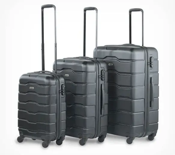 VonHaus-2520142-3-Piece-Black-Luggage-Suitcase-Set-product-image
