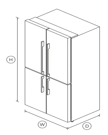 FISHER PAYKEL RF605QDVB2 90.5cm Freestanding Quad Door Refrigerator Freezer-fig2