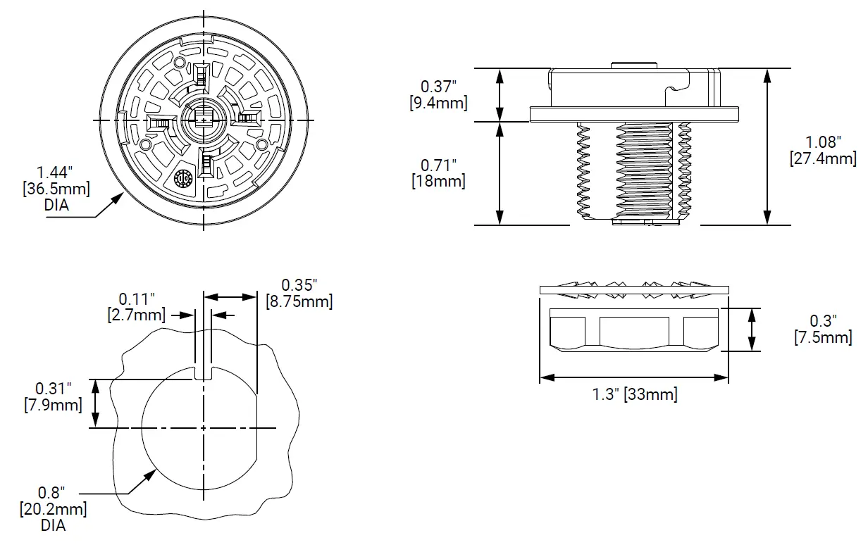 COOPER lighting OEM-WOB-WH WaveLinx Lite Wireless Outdoor Fixture Mount Sensor 6
