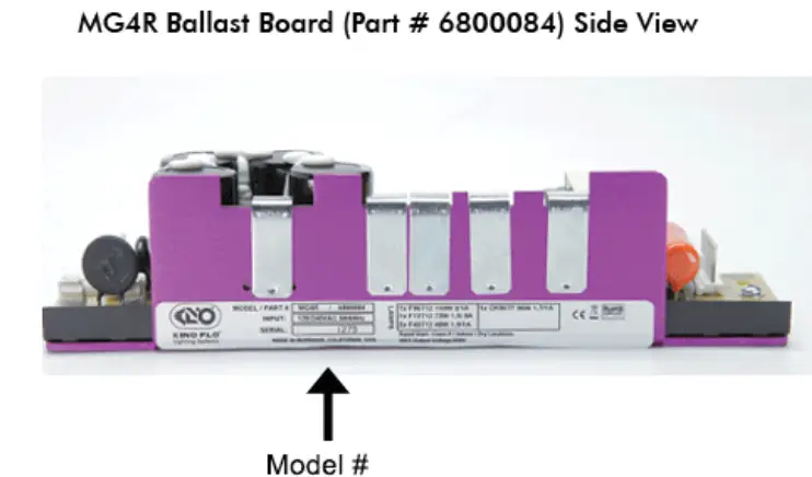 KINO FLO 6800084 MG4R Ballast Board - First 2 digits2