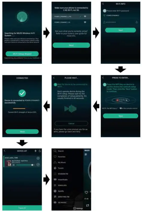 Power Dynamics Professional Audio WCS Series Ampl Ceiling Speaker WIFI BT - MUZO PLAYER APP INSTALLATION