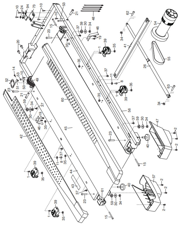 NordicTrack NTL17915.1 Treadmill - DRAWING