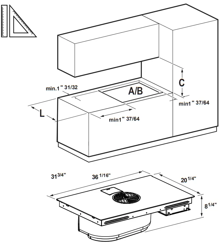 BERTAZZONI PE365IDDNET Induction Downdraft - fig3