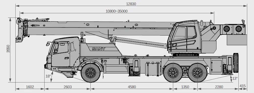 SANY STC250T4 25 Tons Lifting Capacity Truck Crane 13