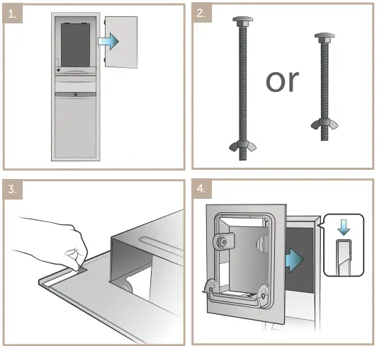 Kimberly-Clark ICON Automatic Roll Towel Recessed Dispenser Housing with Trim Panel-FIG11