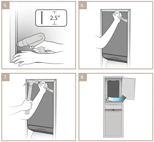Kimberly-Clark ICON Automatic Roll Towel Recessed Dispenser Housing with Trim Panel-FIG9