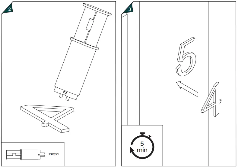 plank HARDWARE Door Number or Letter-FIG3