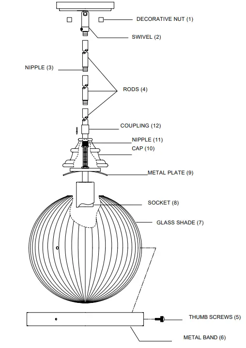 MERIDIAN M70100MBK 1-Light Mini Pendant in Matte