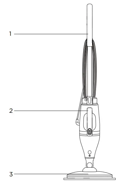 Midea MVC-SC20B Water Tank 130°c Handheld Steam Mop - fig1