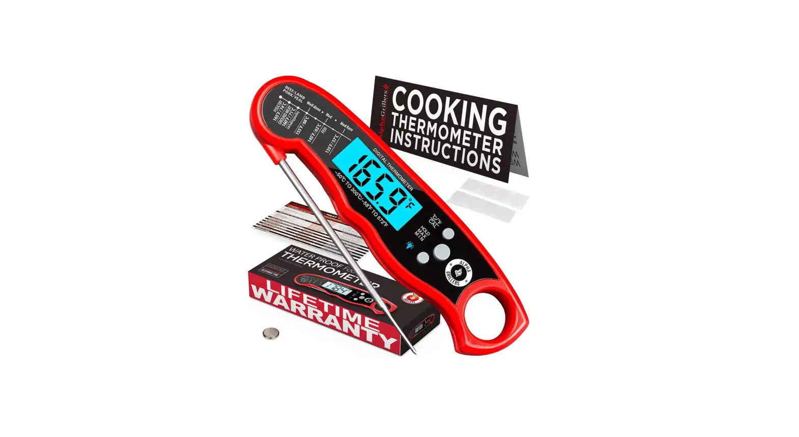 Alpha Grillers Vegena Instant Read Meat Thermometer User Manual