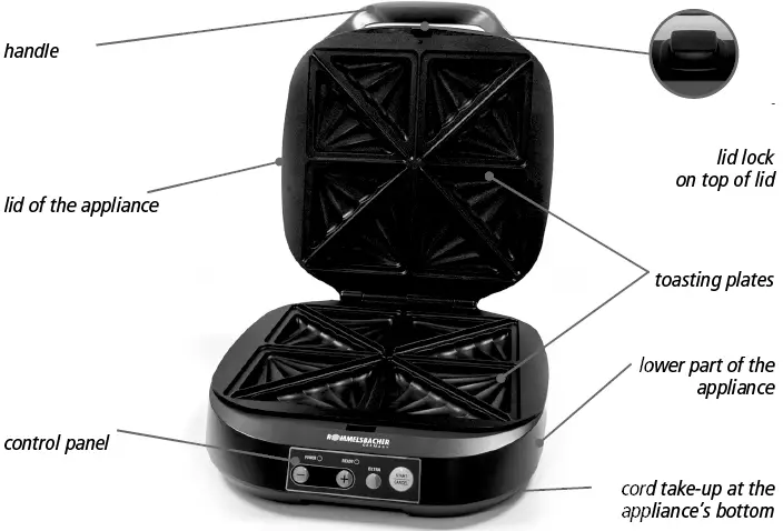 ROMMELSBACHER-ST-1800-Sandwich-Maker-fig 1