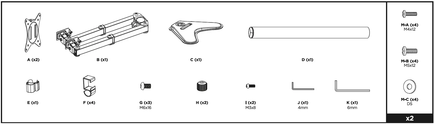 TOOQ-DB1702TN-B 2-Screens-17-to-32-Inch-Desk-Stand-FIG- (2)