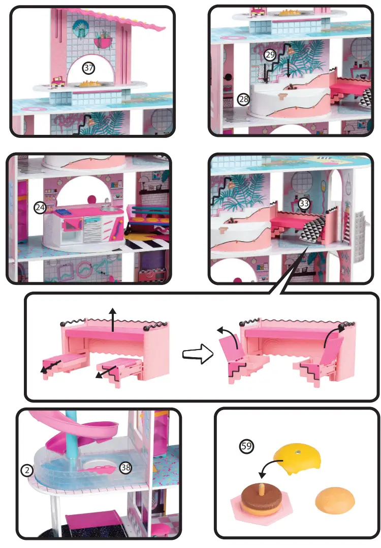 L O L SURPRISE 576747 Wood Doll House - fig 7