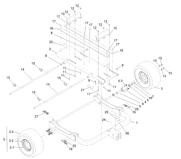TORO 04239 Trans Pro 200 Tow-Behind Trailer - 1