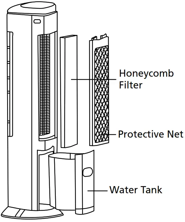 Morgan MAC COOL T1 Tower Air Cooler - Honeycomb Filter