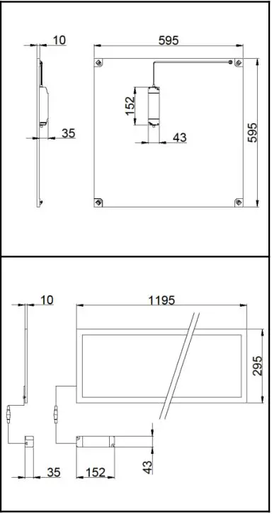 resistex 799041 LED Panel Instruction Manual - DIMENSION