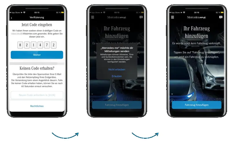 Confirm Mercedes me ID