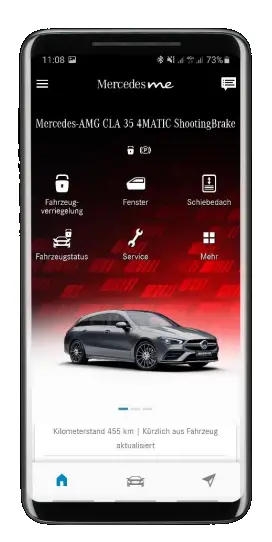 Link vehicle with Mercedes me