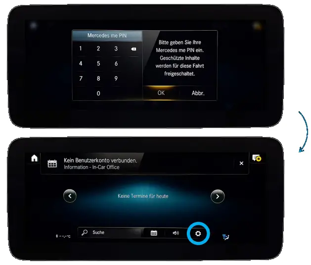 Set up In-Car Office