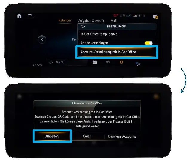 Set up In-Car Office