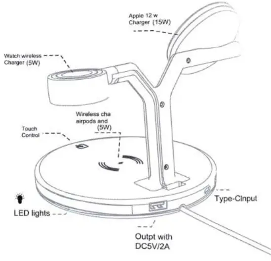 belkin L1 3 In 1 Wireless Charging Station Dock - 1