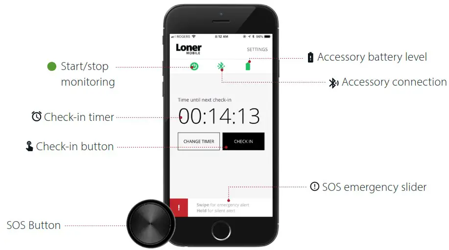 blackline safety Loner Mobile App - LONER MOBILE AND ACCESSORY DETAILS