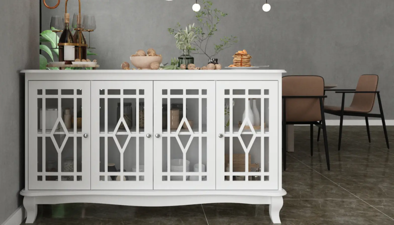 Fufu Gaga Ljy-kf330039-01 4 Door Entry Modern Style Sideboard Buffet Instructions