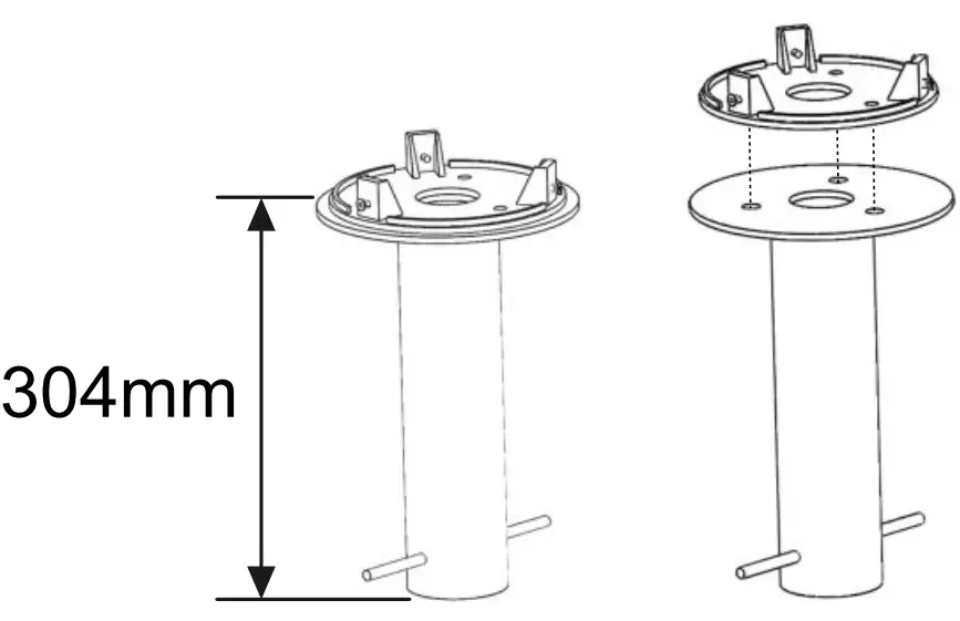 Exterior Lights Orpington 30w Penshurst Commercial Bollard Black Die-Cast Aluminium - Flange Plate 1