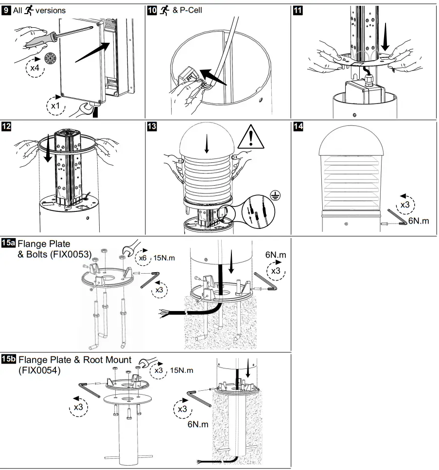 Exterior Lights Orpington 30w Penshurst Commercial Bollard Black Die-Cast Aluminium - overview 2
