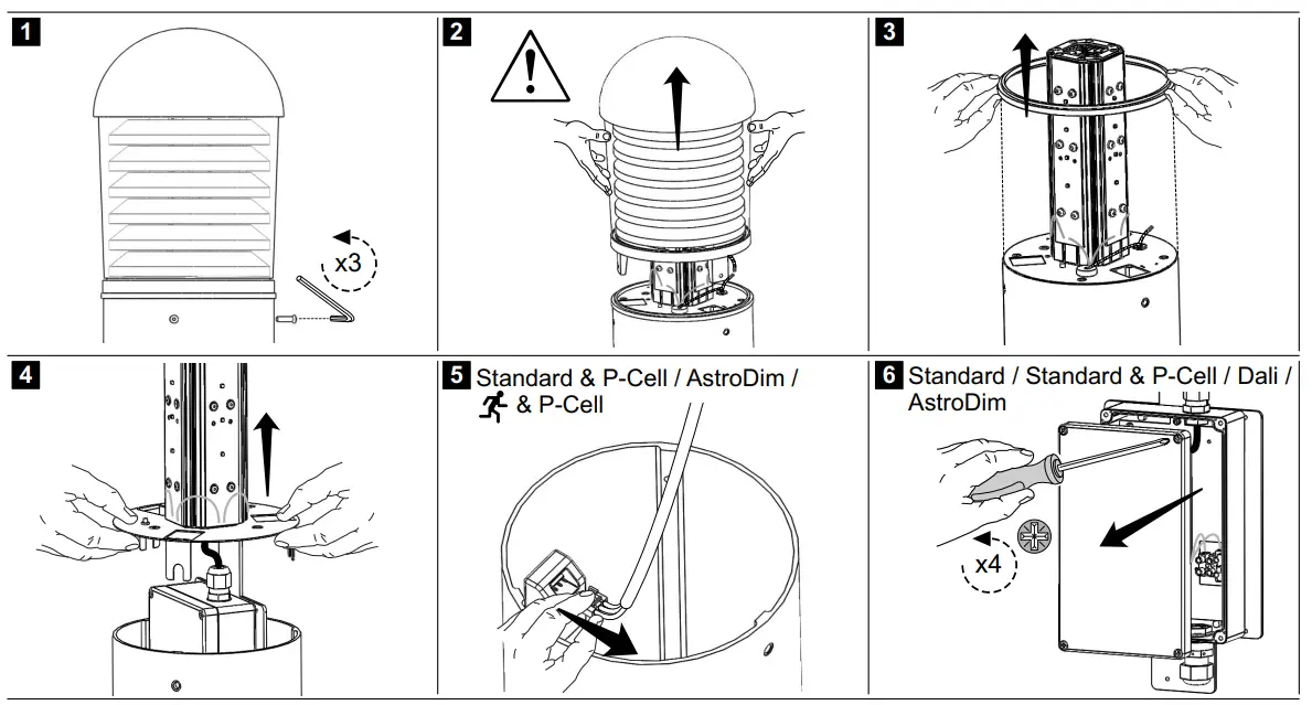 Exterior Lights Orpington 30w Penshurst Commercial Bollard Black Die-Cast Aluminium - overview