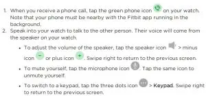 FIG 34 To answer a call using on-wrist mode