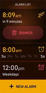 FIG 37 Dismiss or snooze an alarm